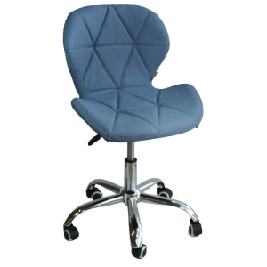 ZOZE-OF καρέκλα γραφείου ΥΦΑΣΜΑ ΜΠΛΕ, 47x45x73/84 