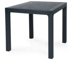 ARIZONA τραπέζι κήπου polypropylene ΑΝΘΡΑΚΙ, 80x80xh75