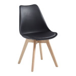 BERG-PP-W καρέκλα polypropylene ΜΑΥΡΗ, 52x49x82