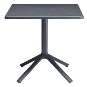 ECOFIXED-2449 τραπέζι κήπου technopolymer ΑΝΘΡΑΚΙ, 80x80xΗ72