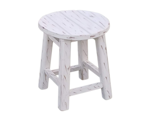 ΣΚΑΛΙΣΤΟ-Η30 σκαμπό χαμηλό ξύλινο ΠΑΤΙΝΑ ΛΕΥΚΗ / 30x30xH30