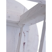 ΣΚΑΛΙΣΤΟ-Η30 σκαμπό χαμηλό ξύλινο ΠΑΤΙΝΑ ΛΕΥΚΗ / 30x30xH30