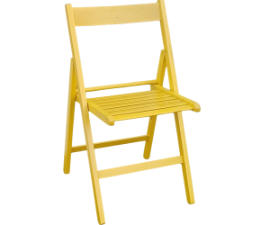 01-BAS καρέκλα πτυσσόμενη ξύλινη χρώμα ΚΙΤΡΙΝΗ / 43x47xH79