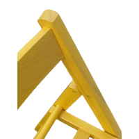 01-BAS καρέκλα πτυσσόμενη ξύλινη χρώμα ΚΙΤΡΙΝΗ / 43x47xH79