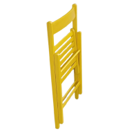 01-BAS καρέκλα πτυσσόμενη ξύλινη χρώμα ΚΙΤΡΙΝΗ / 43x47xH79