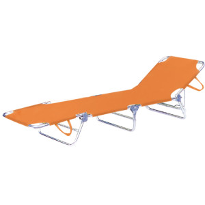ENJOY ξαπλώστρα παραλίας αλουμινίου pvc ΠΟΡΤΟΚΑΛΙ, 190x57xH25