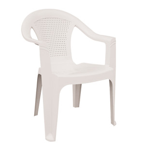 ΕΡΡΙΚΑ πολυθρόνα κήπου πλαστική ΛΕΥΚΗ / 59x60xH80
