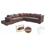 FEDRA καναπές οικιακού χώρου, 295x280x95cm