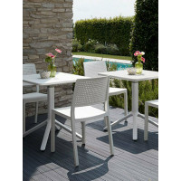 ECOFIXED-2449 τραπέζι κήπου technopolymer ΑΝΘΡΑΚΙ, 80x80xΗ72