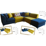 MYRTO καναπές οικιακού χώρου, 250x230x85cm