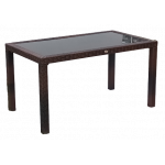 MO-032 τραπέζι κήπου αλουμινίου wicker ΚΑΦΕ, 80x140xh75