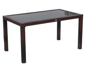 MO-032 τραπέζι κήπου αλουμινίου wicker ΚΑΦΕ, 80x140xh75