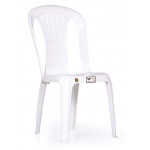 SELIN καρέκλα κήπου πλαστική ΛΕΥΚΗ, 42x39xΗ87