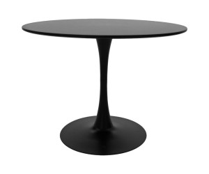 SIMPLE τραπέζι μεταλλικό με επιφάνεια mdf ΜΑΥΡΟ, Φ100xh75