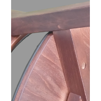 DREAM-3 καρέκλα τραπεζαρίας ξύλο ΚΑΡΥΔΙ με δερματίνη ΜΑΥΡΗ / 49x47xH76