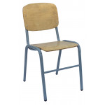 SCHOOL-K καρέκλα εξοπλισμού μεταλλική με κάθισμα ξύλο ΧΡΩΜΑ ΕΠΙΛΟΓΗΣ, 43x50x80