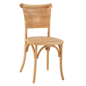 0605365 καρέκλα με σκελετός ξύλινο σε χρώμα ΦΥΣΙΚΟ, 49x54x89