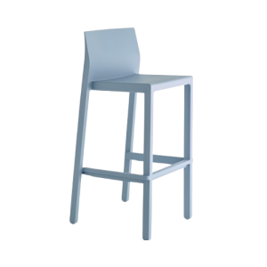 KATE-2344 σκαμπό εξωτερικού χώρου ψηλό technopolymer ΓΑΛΑΖΙΟ / 48x47xH75/98