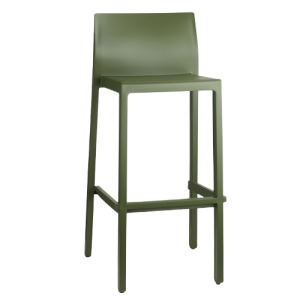 KATE-2344 σκαμπό εξωτερικού χώρου ψηλό technopolymer ΠΡΑΣΙΝΟ / 48x47xH75/98