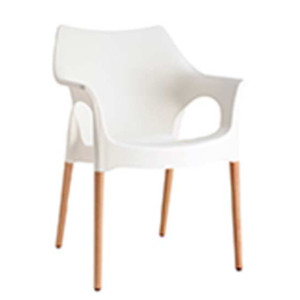 NATURAL OLA πολυθρόνα polypropylene ΕΚΡΟΥ, 54x59x82