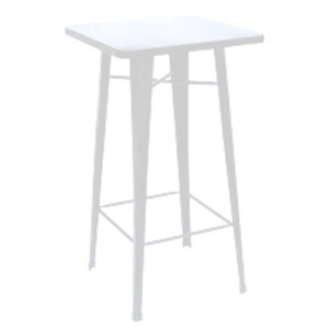 SM-B1101 τραπέζι μπάρ μεταλλικό ΛΕΥΚΟ, 60x60xh110