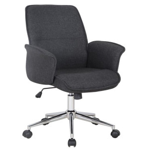 UNI-SOFT-LB πολυθρόνα γραφείου χαμηλή πλάτη ύφασμα ΓΚΡΙ / 65x50x94/104