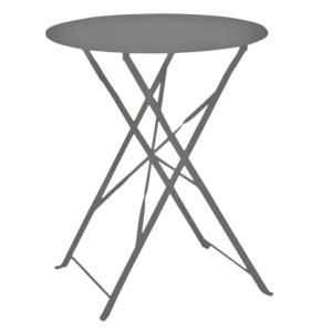 TRADITIONAL-T-ΛΑΜΑΚΙ τραπέζι κήπου μεταλλικό ΓΚΡΙ / Φ60xH75