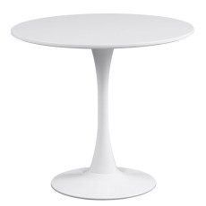 SIMPLE τραπέζι μεταλλικό με επιφάνεια mdf ΛΕΥΚΟ, Φ80xh75 SIMPLE τραπέζι μεταλλικό με επιφάνεια mdf ΛΕΥΚΟ, Φ80xh75