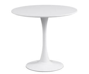 SIMPLE τραπέζι μεταλλικό με επιφάνεια mdf ΛΕΥΚΟ, Φ80xh75