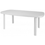 ULISSE τραπέζι κήπου πλαστικό ΛΕΥΚΟ, 80x180xH75