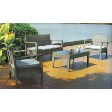 ASCOT σετ κήπου μεταλλικό wicker ΓΚΡΙ, Κ115x70x80 / Π65x70x80 / Τ94x49x45 ASCOT σετ κήπου μεταλλικό wicker ΓΚΡΙ, Κ115x70x80 / Π65x70x80 / Τ94x49x45