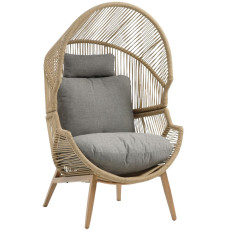 WILLOW πολυθρόνα relax μεταλλική ΦΥΣΙΚΟ σχοινί ΜΠΕΖ μαξιλάρια ΓΚΡΙ / 90x90xΗ145 WILLOW πολυθρόνα relax μεταλλική ΦΥΣΙΚΟ σχοινί ΜΠΕΖ μαξιλάρια ΓΚΡΙ / 90x90xΗ145